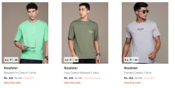 Roadster Men Fashion T-shirt Minimum 70% Discount