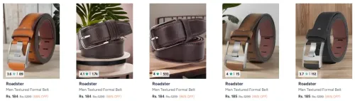 Image of ROADSTER Men Formal Belt up to 86% Discount