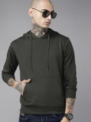 Roadster Men Full Sleeve Solid Hooded Sweatshirt