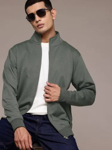 Image of Roadster Men Full Sleeve Solid Sweatshirt