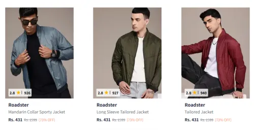 Image of Roadster Men Jacket Minimum 70% Discount