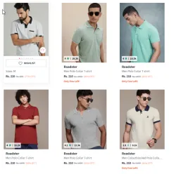 Roadster Men Polo T-shirts Starting at ₹210