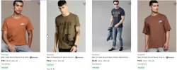 Roadster Men Pure Cotton T-Shirt Up to 80-85% Discount