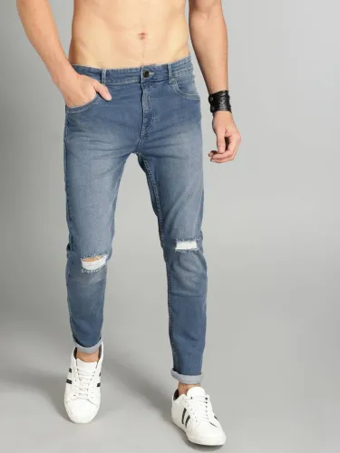 Image of Roadster Men Regular Mid Rise Blue Jeans