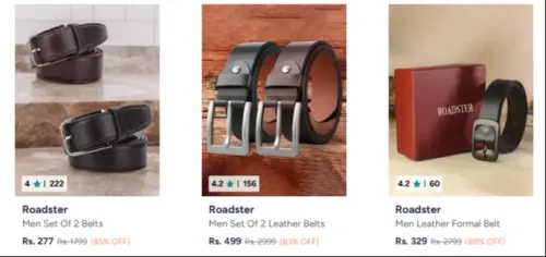 Image of Roadster men's belt up to 86% Discount