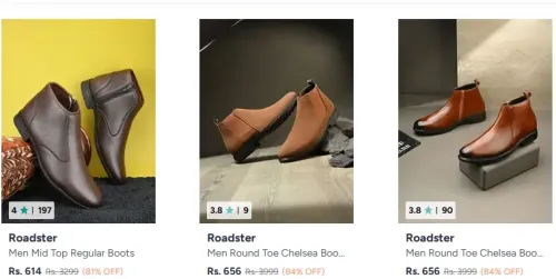 Image of Roadster Men"s Boots Upto 84% Discount