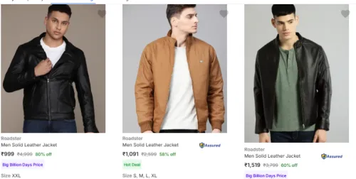 Image of Roadster Men's Jackets at Starting @ ₹999