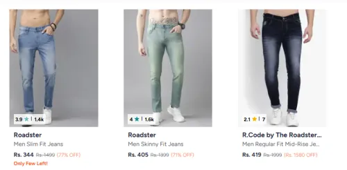 Image of Roadster Men's Jeans Starting at ₹344