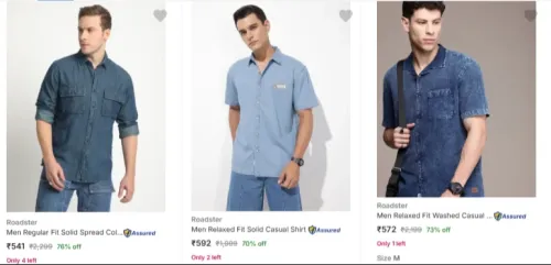 Image of Roadster Men's Shirt Upto 82% OFF