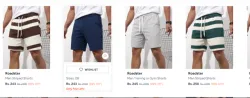  Roadster Mens Shorts Upto 90% OFF