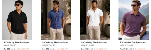 Image of Roadster Men's T-shirts at minimum 85% Discount