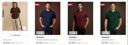 Roadster Mens T-shirts at minimum 80% Discount