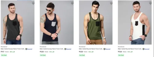 Image of Roadster Men's T Shirts Starting @ ₹117