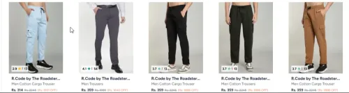 Image of Roadster Men's trousers up to 85% Discount 