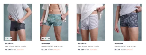 Image of Roadster Men's Trunks From ₹199