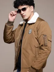 Roadster  Men Self Design Padded Jacket