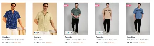 Image of Roadster Men Floral Shirt Upto 88% Discount