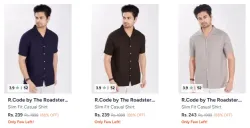 Roadster Mens shirts at minimum 88% Discount