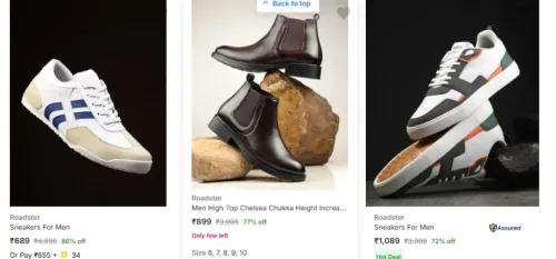 Image of Roadster Men shoes up to 86% Discount 