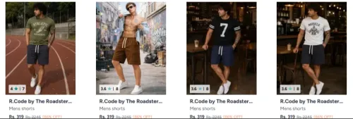 Image of Roadster Men shorts up to 86% Discount 