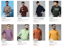 Roadster Men Sweatshirt Minimum 83% Discount