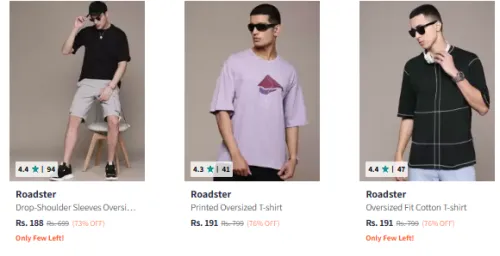 Image of Roadster Men T-shirt MInimum 70% Discount