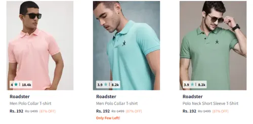 Image of Roadster Men T-shirt Starting @ ₹191