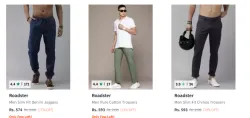 Roadster Mens Trousers at minimum 70% Discount