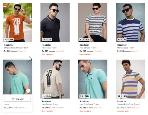 Image of Roadster Men Tshirt Minimum 70% Discount