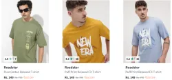 Roadster Men T-Shirts Starting @ ₹149