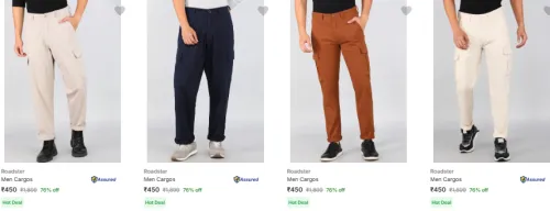 Image of Roadster mens cargo at 76% discount 