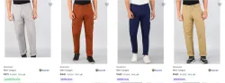 Roadster Mens Cargos at minimum 70% Discount