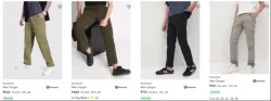 Roadster Mens Cargos upto 80% Discount