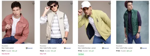Image of Roadster Men's Jackets upto 80% Discount