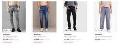 Roadster Mens Jeans at minimum 70% Discount