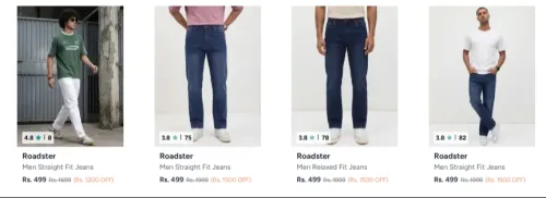 Image of Roadster mens jeans at starting ₹499