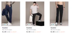 Roadster Mens Jeans From ₹249