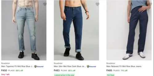 Image of Roadster Men's Jeans up to 70% Discount