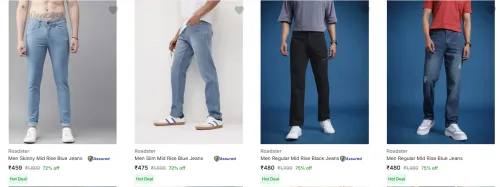 Image of Roadster Men's Jeans upto 75% Discount