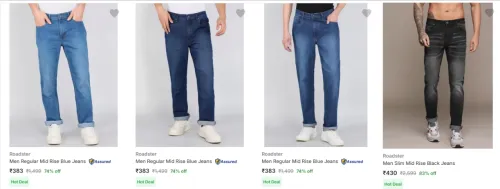 Image of Roadster Men's Jeans upto 83% Discount