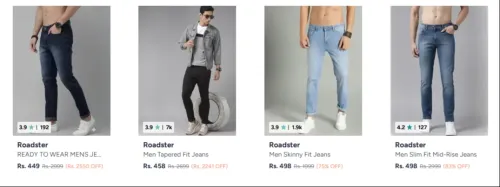 Image of Roadster Mens Jeans Upto 84% OFF