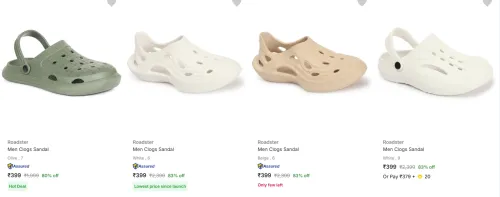 Image of Roadster Men’s Sandals & Floaters upto 83% Discount