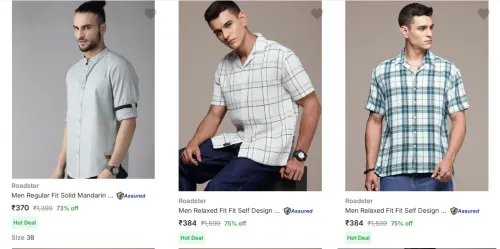 Image of Roadster Men's Shirts upto 75% Discount