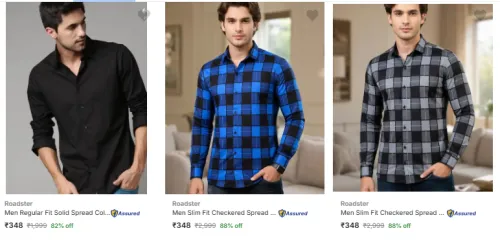 Image of Roadster Men's shirts upto 82% discount 