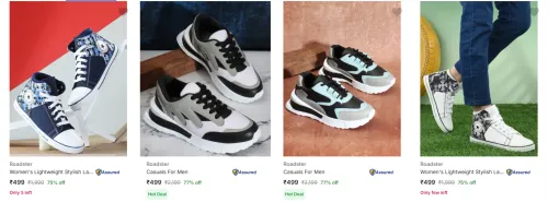 Image of Roadster Men’s Casual Shoes at Minimum 70% Discount