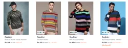 Roadster Mens Sweaters upto 88% Discount