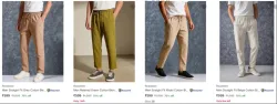 Roadster Mens Trousers at minimum 70% Discount