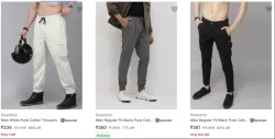 Roadster Mens Trousers Minimum @ 77% Discount 