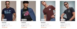 Roadster Mens T-shirt at minimum 80% Discount