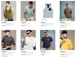 Roadster Mens T-Shirt Starting at ₹139